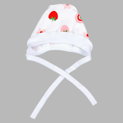 Чепчик Клубничка Чуди Кидс 454125-18 размер 36 белый